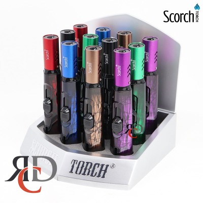 SCORCH TORCH PENCIL TORCH HOLD BUTTON ASST. COLORS 12CT/ DISPLAY